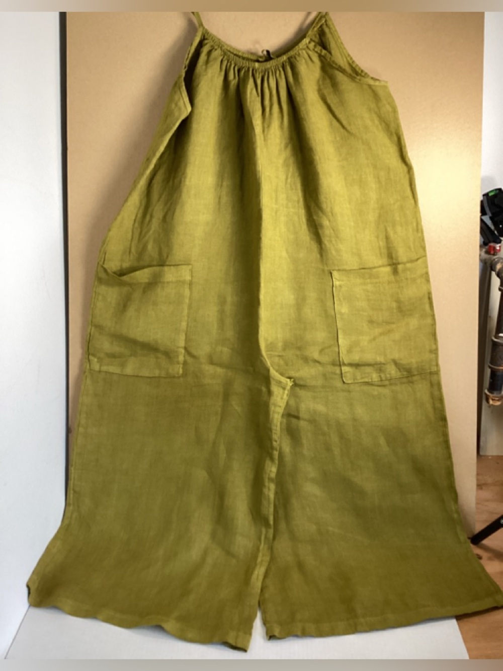 Women's Olive Green Wide-Leg Jumpsuit - Picture 3 of 11